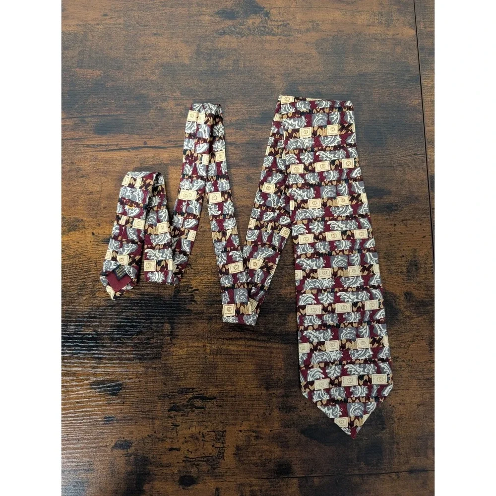 XMI For Nordstrom Men's 100% Silk Tie ~ Geometric ~ Hand Sewn in USA!‎
